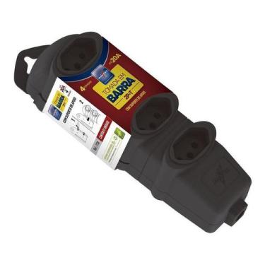 Imagem de Tomada Barra Desmontavel 2p+t 4x20A Grafite - Daneva