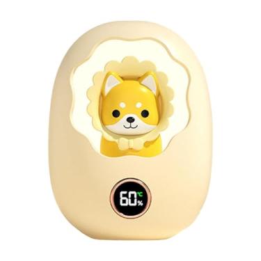 Imagem de Vaveren Aquecedor de mãos elétrico portátil de bolso, reutilizável, com 5 níveis de temperatura ajustáveis ​​para uso no escritório, clima frio e viagens ao, Amarelo