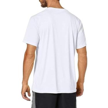 Imagem de Camiseta Masculina Manga Curta, Speedo, Raglan Essential, Poliéster com Fastdry, Tamanho Adulto, tamanho GG - Branco