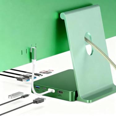 Imagem de Hub USB C para iMac 24 polegadas 2021/2023/2024, hub USB 8 em 1 Mac com expansão SSD M.2 (SSD não incluído), com USB A/C 3.2 10Gbps, SD/TF, HDMI iMacM1 M3 M4 Dock