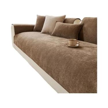 Imagem de Capa De Sofá Antiderrapante Minimalista Em Chenille Para Todas as Esta