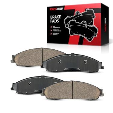 Imagem de Torchbeam Conjunto de pastilhas de freio a disco de cerâmica frontal compatível com Ford Five Hundred 2005-2007; Freestyle; Montego, 2008-2009 Ford Taurus; Taurus X; Sable, kit de freio 4 peças, D1070
