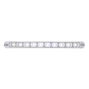 Imagem de United Pacific 36542 Barra de luz auxiliar de 10 LED de 22,86 cm com bisel - LED branco/lente transparente