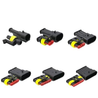 Imagem de 1/2/3/4/5/6 pinos AMP 282087-1 282105-1 Conectores HID automotivos para sistemas HEV/EV Start/Stop/Inverter, conector de fio elétrico (3P fêmea 282087-1.100 conjuntos)