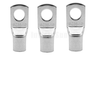 Imagem de ROUPWKWO Kit de terminal de cabo de cobre de 2-50 peças SC35-6 35-8 35-10 35-12 terminais de bateria terminais de cabo estanhado conector de fio de nariz de cobre (SC35-6,25PCS)