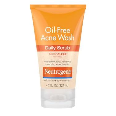 Imagem de Neutrogena Oil-Free Acne Face Scrub, 2% Salicylic Acid Acne Treatment Medicine, Daily Face Wash to help Prevent Breakouts, Oil Free Exfoliating Facial Cleanser for Acne-Prone Skin, 4.2 fl. oz
