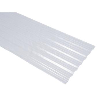 Imagem de Telha Transl. Fibra de Vidro 2,44 X 0,50 Mm Ondalev Afort - caixa com 20 Peças - Transparente