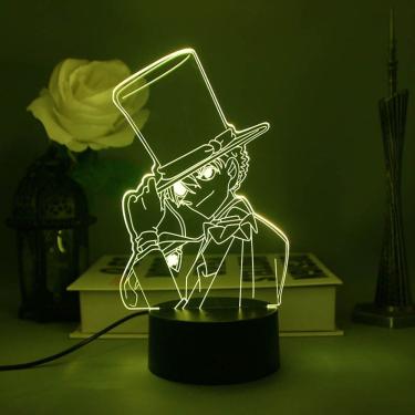 Imagem de Luz noturna LED 3D Kids Detetive Conan Phantoms Thiefs