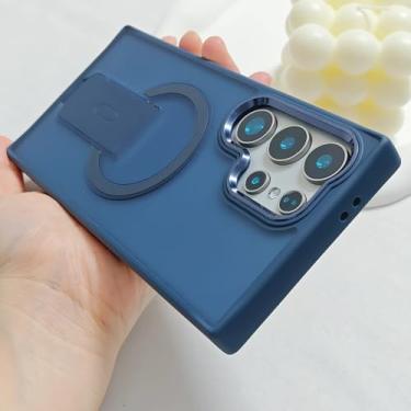 Imagem de Capa traseira fosca para carregamento sem fio para Samsung Galaxy S25 edge, S23, S24 Ultra Plus e S24 FE (para Galaxy S24 Ultra/Azul)