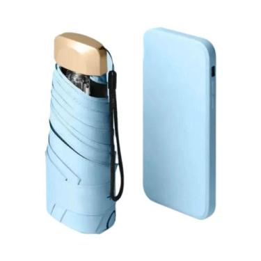 Imagem de Mini Vinil Folding Pocket Umbrella, Proteção UV Ultravioleta, Sun Shad