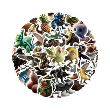 Imagem de Conjunto De Adesivos Italian Brainrot Engraçados De Animais Para Celul