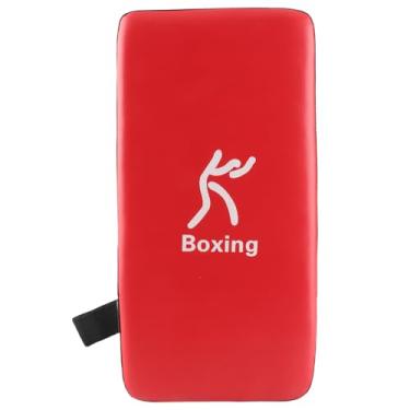 Imagem de GOTOTOP Almofada de Chute de Taekwondo, Couro PU, Escudo Leve de Kickboxing para Treinamento de Artes Marciais, Cor Vermelha, Bandagem Ajustável, Perfeito para Boxe e Muay Thai