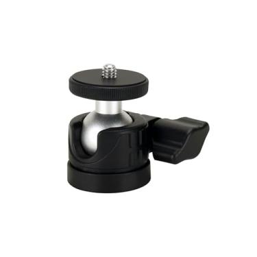 Imagem de VBESTLIFE Mini Cabeça Esférica, Liga de Alumínio Giratória 360 ° Com Botão de Liberação Rápida, para Câmera de Ação Dslr, Microfone de Luz Led (Preto)