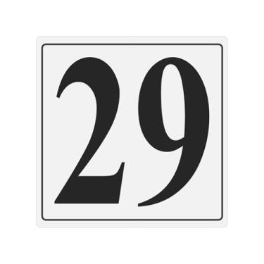 Imagem de PATIKIL Placa grande de metal, 30,5 x 30,5 cm, placa de sinalização de alumínio, número 29, sinalizador, estacionamento, resistente ao clima, para uso interno e externo