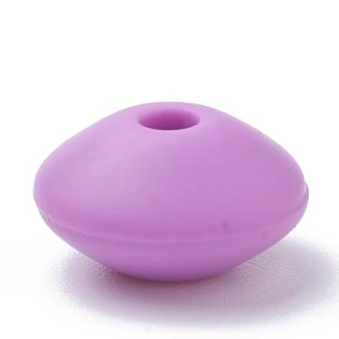 Imagem de 100 contas de silicone de lentilha de 12 mm de silicone macio Abacus Rondelle contas espaçadoras soltas para caneta com contas DIY chaveiro cordão artesanato pulseira de amizade colar para fazer joias