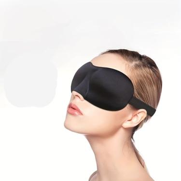 Imagem de Máscara de dormir contornada 3D com asa de nariz - Máscara ocular com bloqueio de luz negra para viagens, cochilos e sono noturno