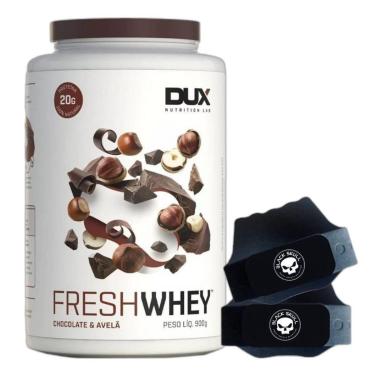 Imagem de Fresh Whey Isolado 3W Chocolate 900g + Luva Black Skull - Dux-Unissex