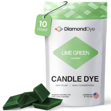 Imagem de Tinta de vela verde limão – Feito nos EUA – Corantes premium – Altamente concentrado – Cores populares para parafina ou cera de soja – Ótimo para profissionais ou amadores – 10 chips de tinta