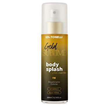 Imagem de Body Splash Feminino Colônia 200ml Gold Sublime Iza Tonelli Luxo