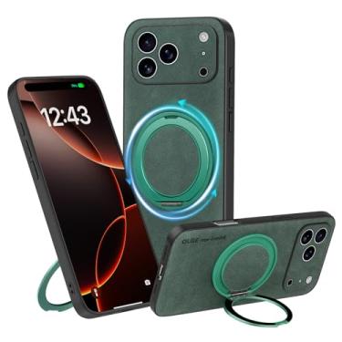 Imagem de MCFANCE Capa com suporte magnético para iPhone 17 Pro, compatível com MagSafe, [antiderrapante, resistente a manchas e impressões digitais] [proteção da câmera] capa de telefone antiarranhões, 6,3