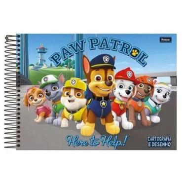 Imagem de Caderno de desenho Patrulha Canina meninos Foroni 96fls