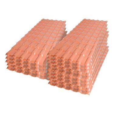 Imagem de Kit Telhas PVC Plan Afort Terracota 2,42x0,88m 6 Ondas - 15 Unidades