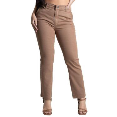 Imagem de Calça Sarja Sawary Reta - 276915 - Bege capuccino 46-Feminino