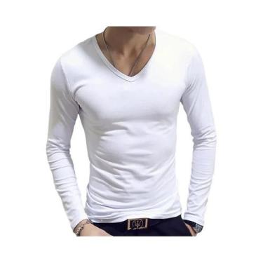 Imagem de Camiseta De Tênis Masculina Slim Fit De Manga Longa 2024 Roupas Esport