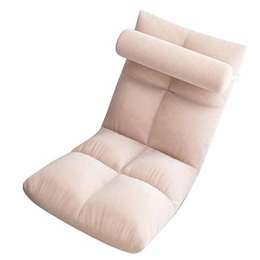 Imagem de Generic Cadeira Ergonômica para Jogos Sem Braços, Flanela Macia, sofá Dobrável para Salão, Costas Ajustáveis ​​para Leitura, Assistir Tv (Rosa)