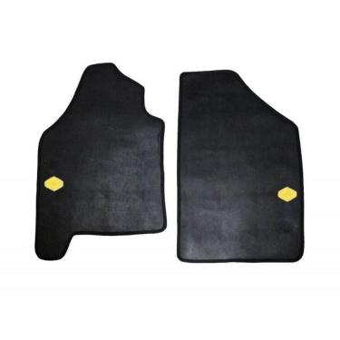 Imagem de Tapete Automotivo Kangoo Borracha PVC 2 Peças Preto Lavável