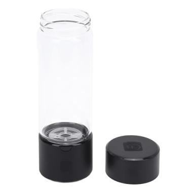 Imagem de Generic Máquina Ionizadora Geradora de Garrafa de água de Hidrogênio Portátil 1400ppb para Fitness, Viagem Em Casa, Vidro Preto, 16 Onças