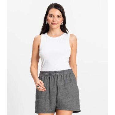 Imagem de Regata Básica Feminina em Cotton Leve Rovitex Branco, GG, Branco