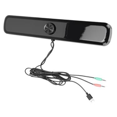 Imagem de RiToEasysports Alto-falantes para Desktop de Computador, Alto-falantes Externos Com Fio USB, Som Estéreo 3D para Laptop PC Com Microfone e Grades de Metal Elegantes