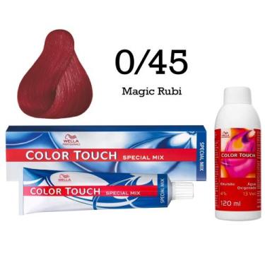 Imagem de Tonalizante Color Touch 0.45 Magic Rubi Emulsão Ox  Wella Professional