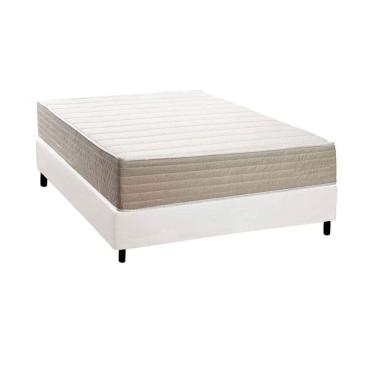 Imagem de Cama Box NOVO + Colchão Ortopédico Kappesberg D33 Anatômico Carmine + Base CRC Corano White