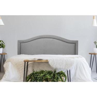 Imagem de Cabeceira King Estofada para Cama Box, Modelo Curva Luxo com Tachas 1,