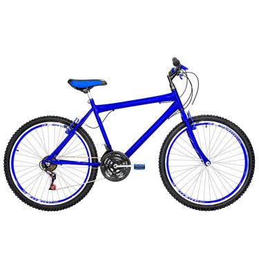 Imagem de Bicicleta Masculina Aro 26 Mtb Aero 18 Marchas Cor Azul