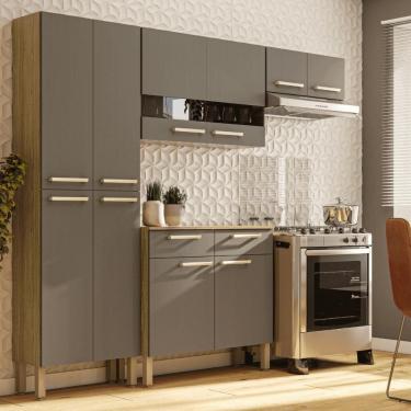 Imagem de Cozinha Nala C/ Balcão Freijó Gris