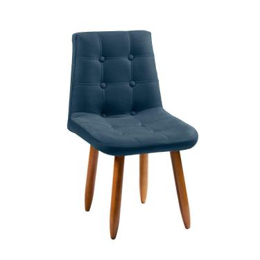 Imagem de Cadeira Poltrona Jade Sala Estar Penteadeira Veludo Azul
