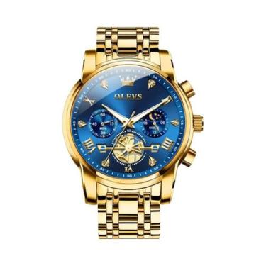 Imagem de Relógio Clássico Multifuncional Masculino OLEVS Quartz Com Fase Lunar 
