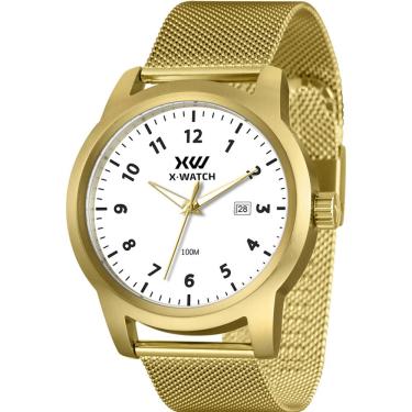 Imagem de Relógio X-Watch Masculino Ref: Xmgs1049 B2kx Casual Mesh Dourado