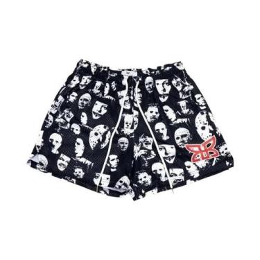 Imagem de Shorts Masculinos Esportivos Casuais De Secagem Rápida Em Tela Para Mo