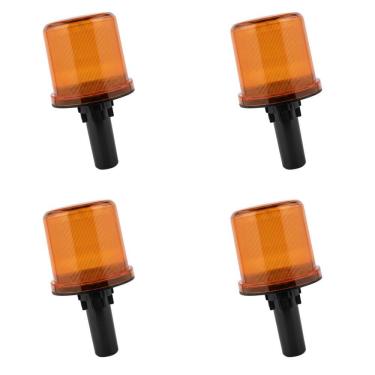 Imagem de Sinalizador Solar Viario  Kit 4 Uni Cone Led Obra Transito Sinalizacao Emergencia Alerta Seguranca Rua Rodovia Pista