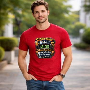 Imagem de Camiseta Masculina Sexta Feira Quem Fez Fez Novidade Oferta - Agil, Ve