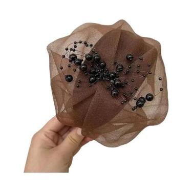 Imagem de Tiara Feminina Retrô Francesa Estilo Meio Chapéu Para Jantares E Event