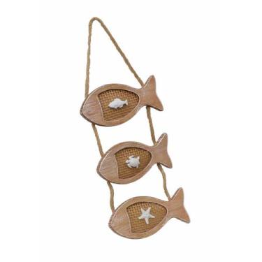 Imagem de Trio De Peixes Em Madeira Decorativo Praia Marítimo - La Verne