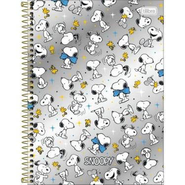 Imagem de Caderno Espiral Univ 10 Mat Snoopy Core 160 Tilibra Prata