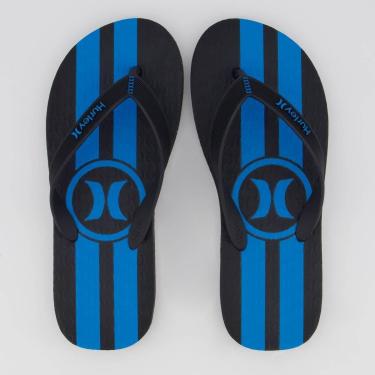 Imagem de Chinelo Hurley Icon Preto e Azul-Masculino