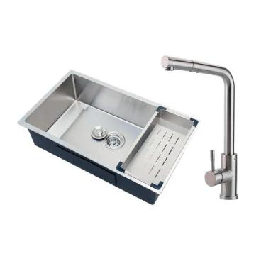 Imagem de Kit Cuba para Cozinha Terena 74 cm e Torneira Misturador Monocomando E