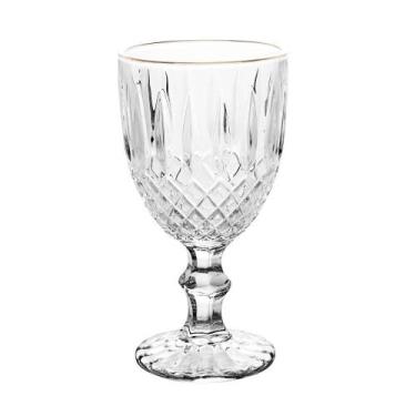 Imagem de Taça para Água com Fio de Ouro Greek 320ml Vidro Wolff
